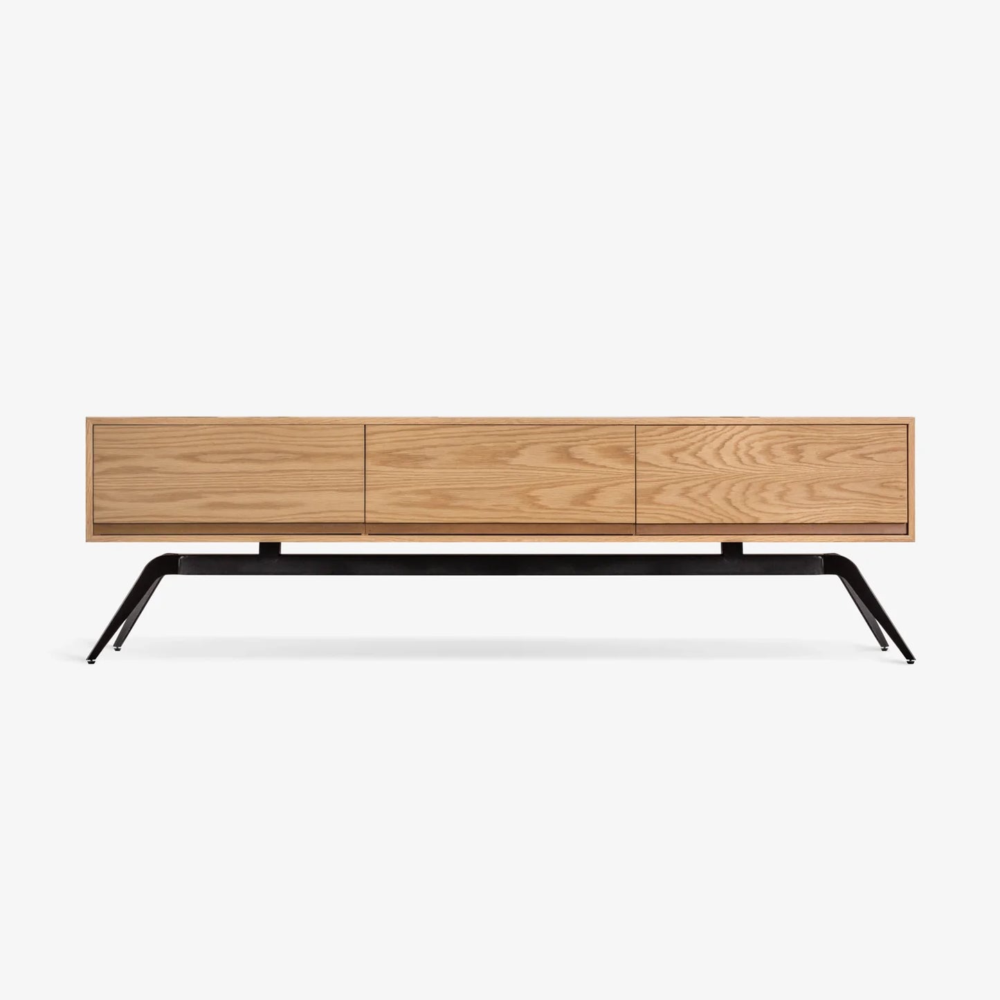 Modern Wooden TV Cabinet with Sleek Design and Metal Legs - Stylish Media Console for Living Rooms