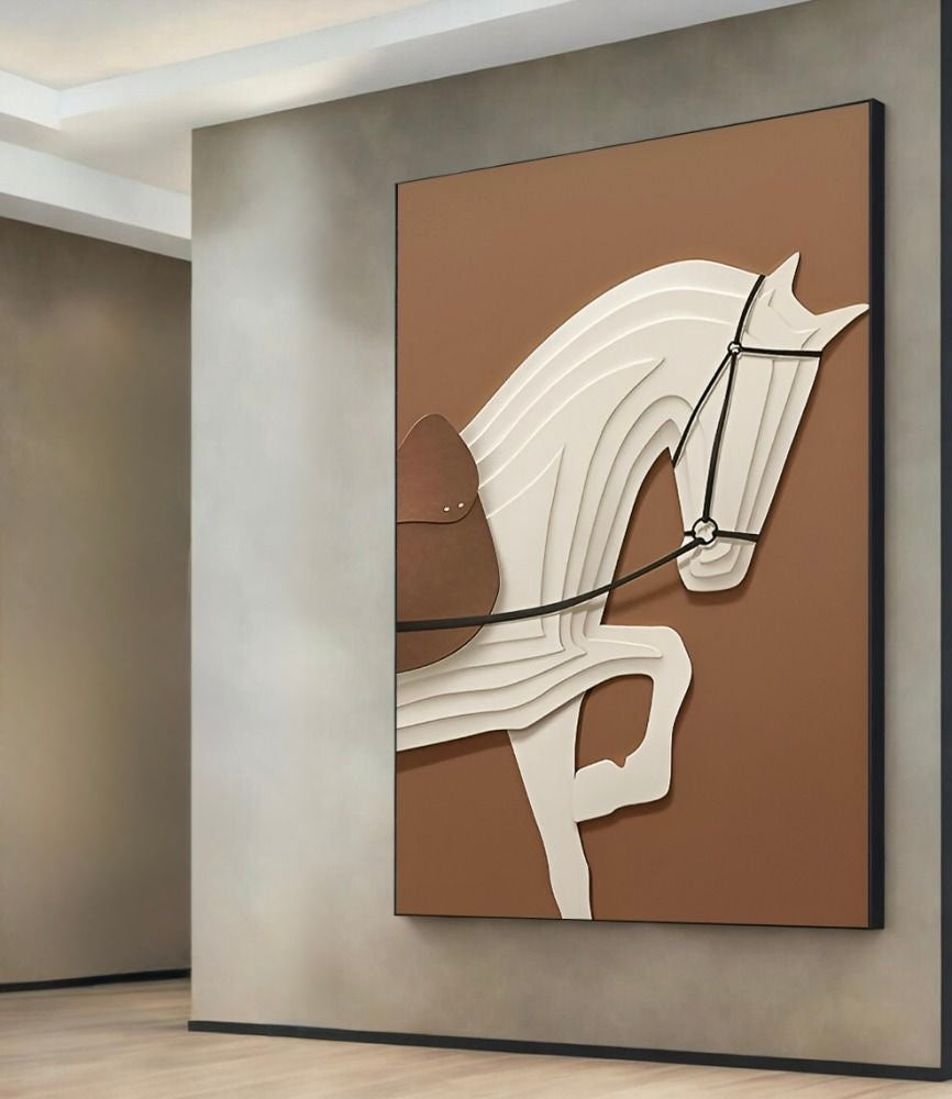 Elegant Horse 3-D Wall Art - Modern Minimalist Wall Decor