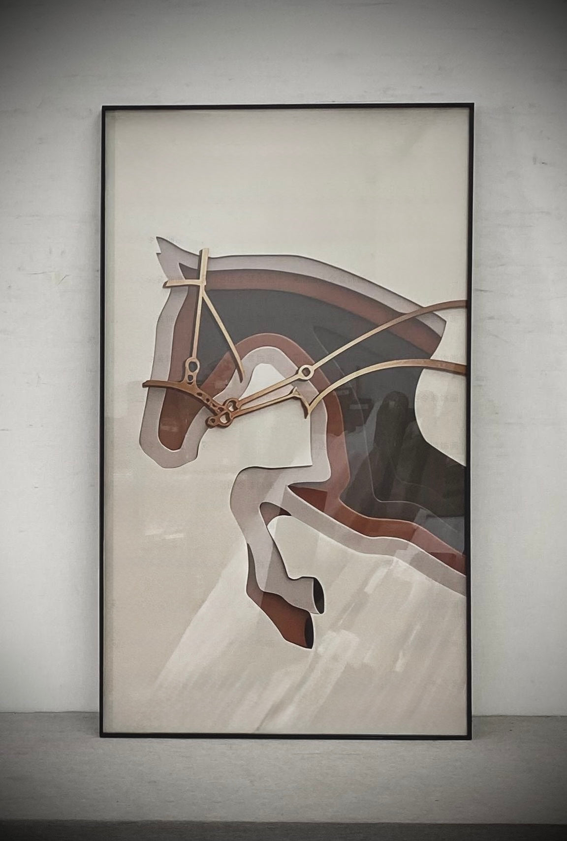 Modern Abstract Horse Wall Art – Elegant Framed Equestrian Decor for Home & Office | Elegant Abstract Horse Wall Art for Modern Office and Corporate Décor