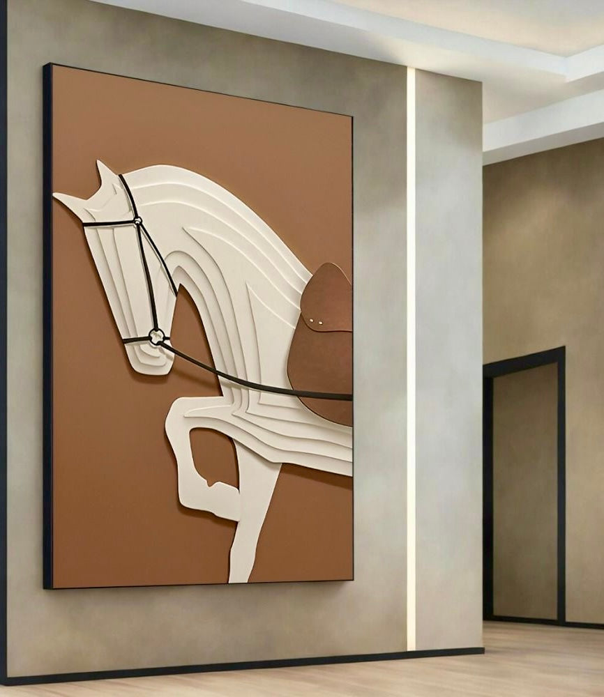 Elegant Horse 3-D Wall Art - Modern Minimalist Wall Decor