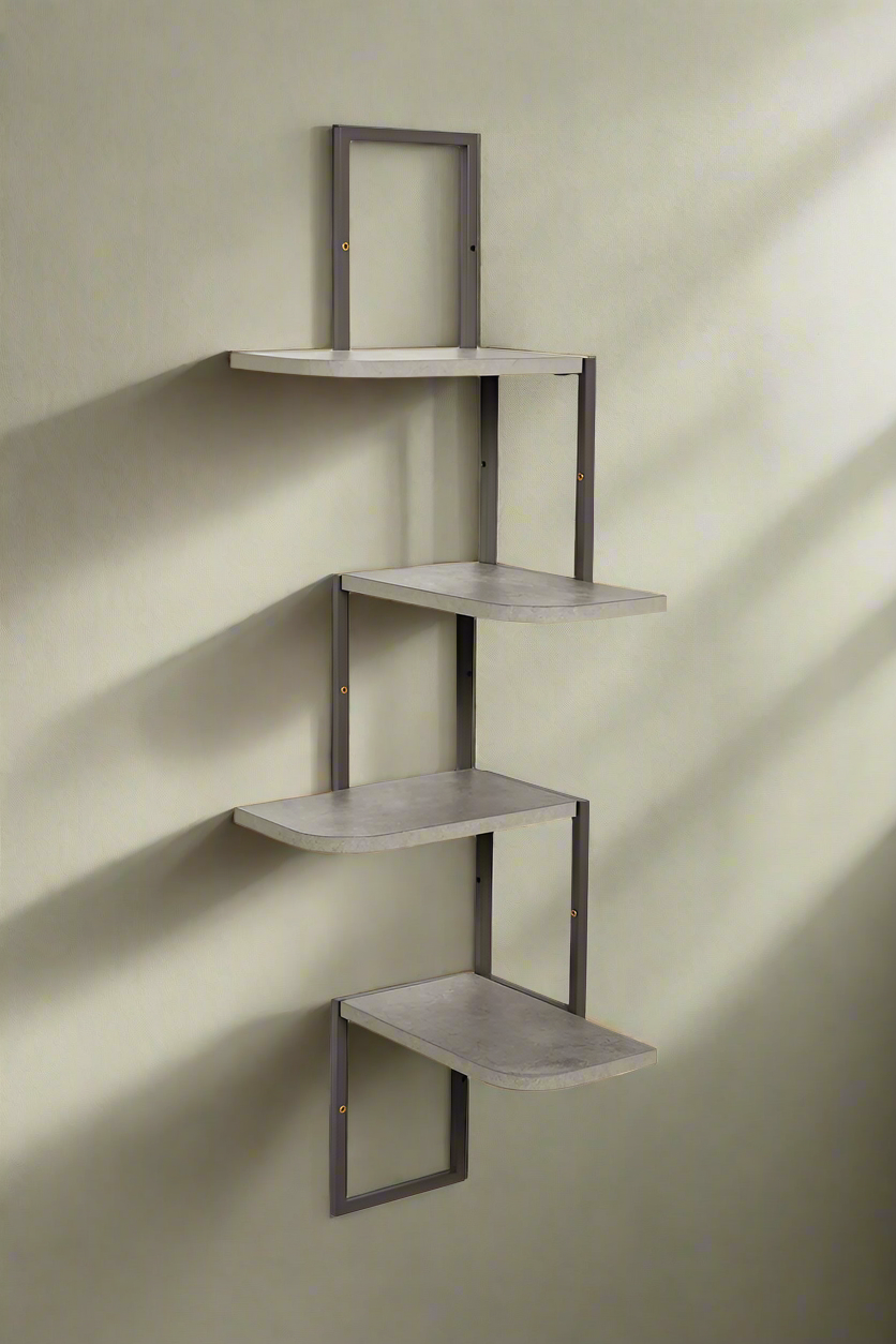 Modern Imported Corner Wall Shelf for Stylish Home Décor and Space Saving | Modern Corner Wall Shelf with Metal Frame - Stylish Space-Saving Storage Solution