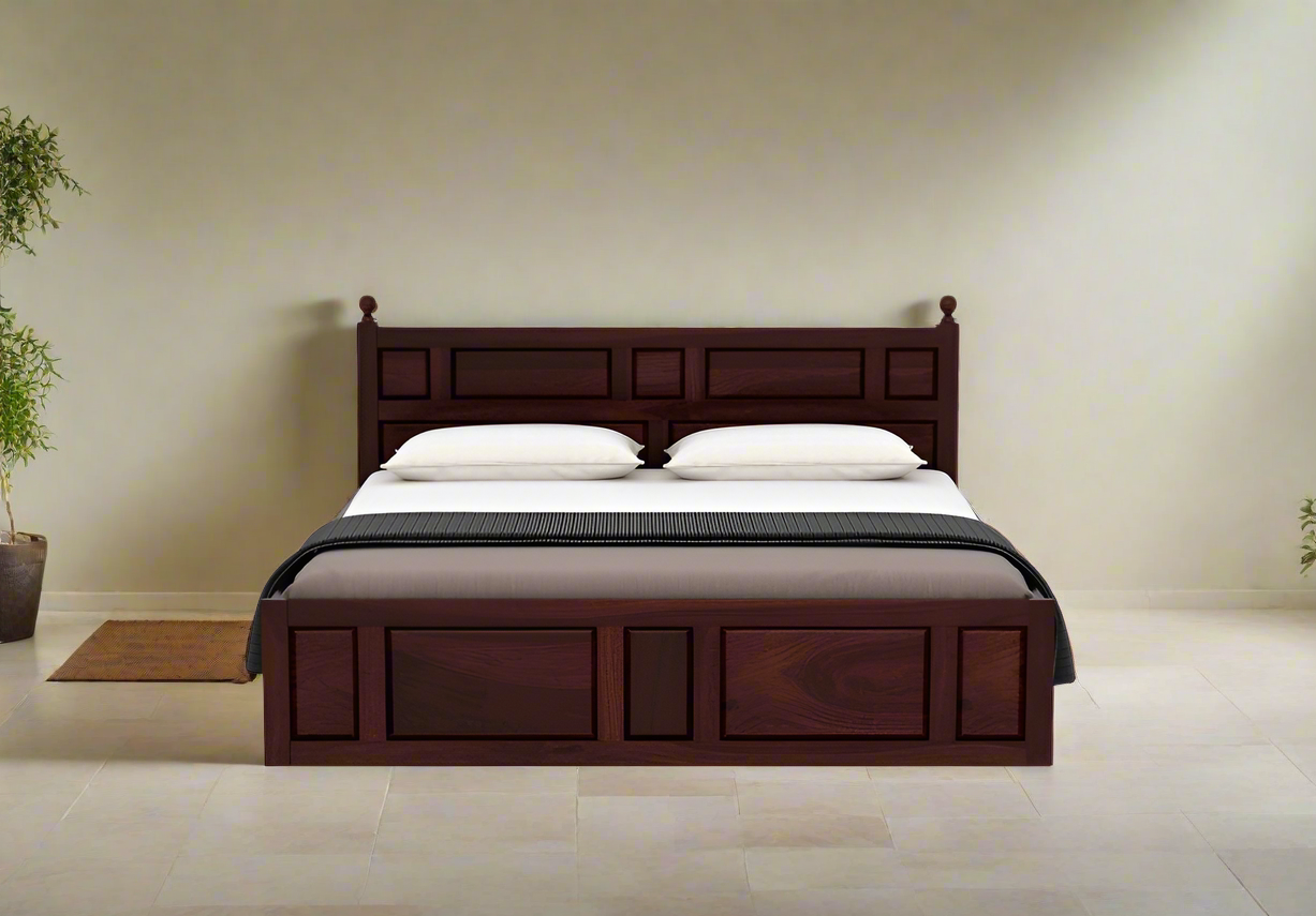 Wooden Double Cot Bed Designs Elegant Solid Wood King Size Double