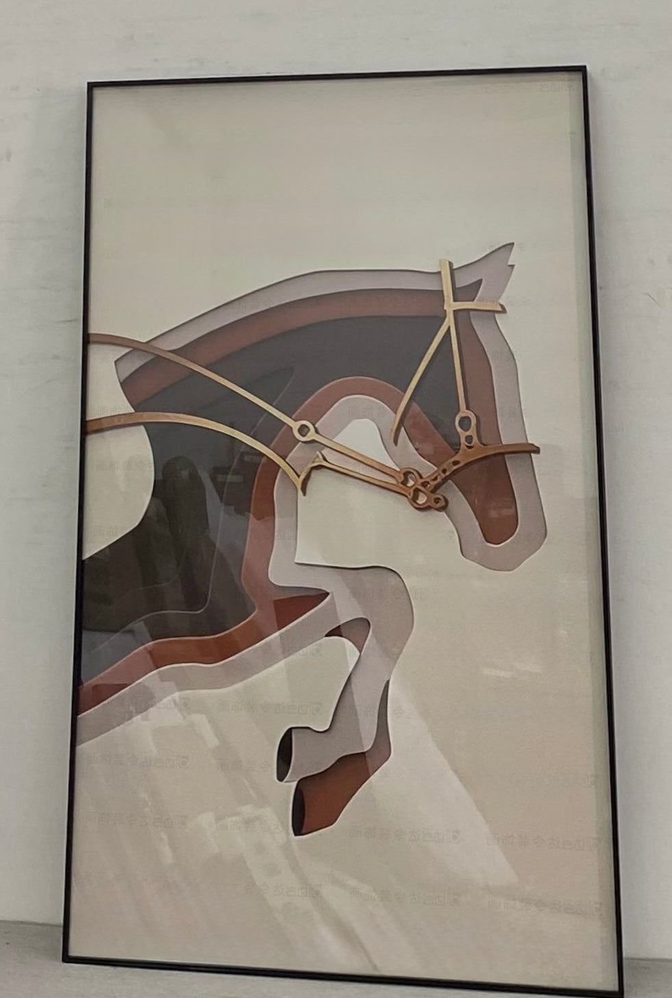 Modern Abstract Horse Wall Art – Elegant Framed Equestrian Decor for Home & Office | Elegant Abstract Horse Wall Art for Modern Office and Corporate Décor
