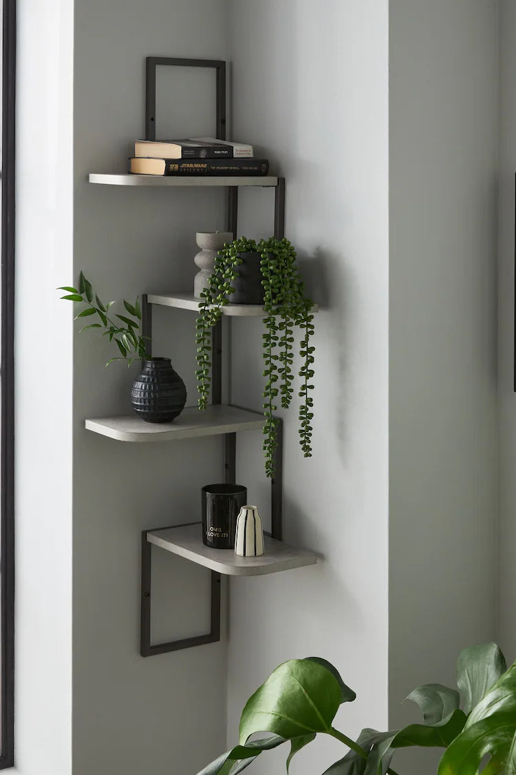 Modern Imported Corner Wall Shelf for Stylish Home Décor and Space Saving | Modern Corner Wall Shelf with Metal Frame - Stylish Space-Saving Storage Solution