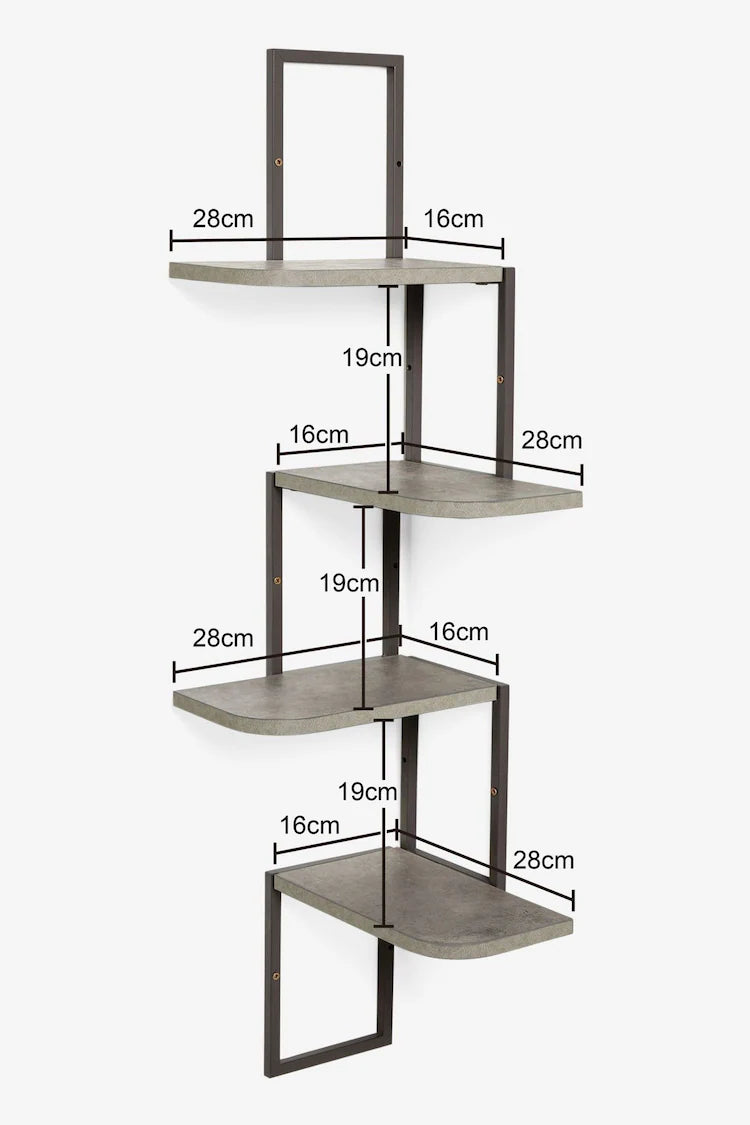 Modern Imported Corner Wall Shelf for Stylish Home Décor and Space Saving | Modern Corner Wall Shelf with Metal Frame - Stylish Space-Saving Storage Solution