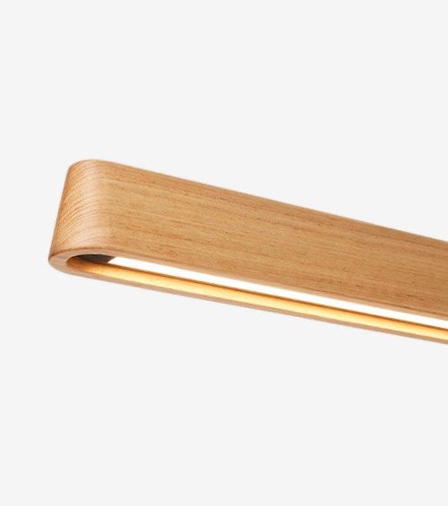 Elegant teak wood LED hanging light fixture for modern interiors