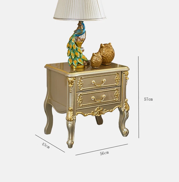 This Royal light Greenish Gold Finish luxury carved wooden bed makes your bedroom luxurious - Elegant Gold-Tufted Double Bed with Luxurious Upholstery and Classic Design