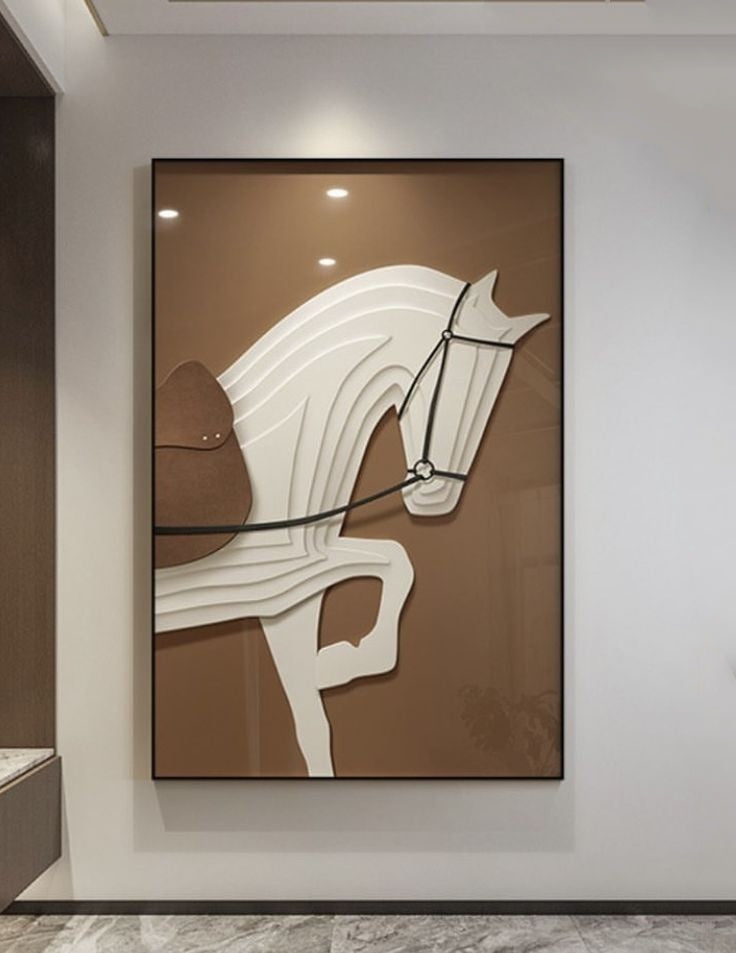 Elegant Horse 3-D Wall Art - Modern Minimalist Wall Decor