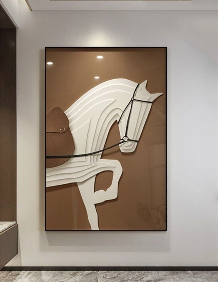 Elegant Horse 3-D Wall Art - Modern Minimalist Wall Decor