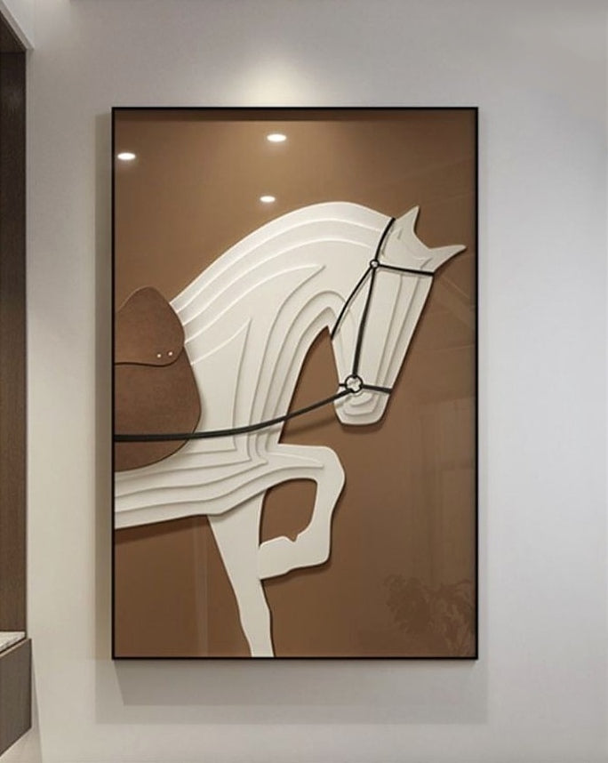 Elegant Horse 3-D Wall Art - Modern Minimalist Wall Decor