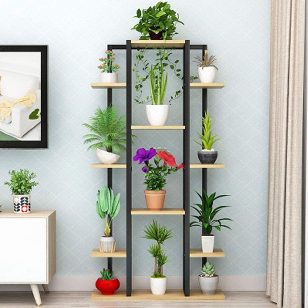 Metal Plant Stand Many Potted, Multiple Flower Pot Holder Shelves Organizer Rack for Garden Balcony Patio Living Room Indoor