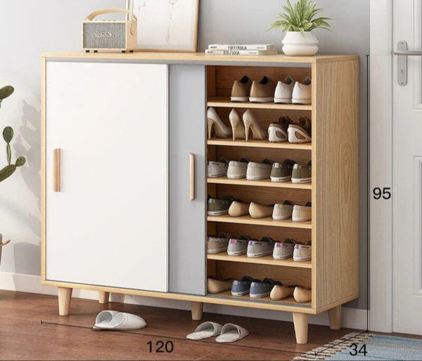 Minimalist Wood Shoe Rack Organizer Shelf