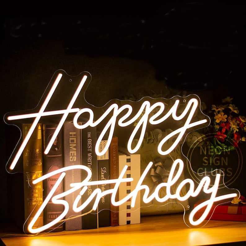 Happy Birthday Neon Sign