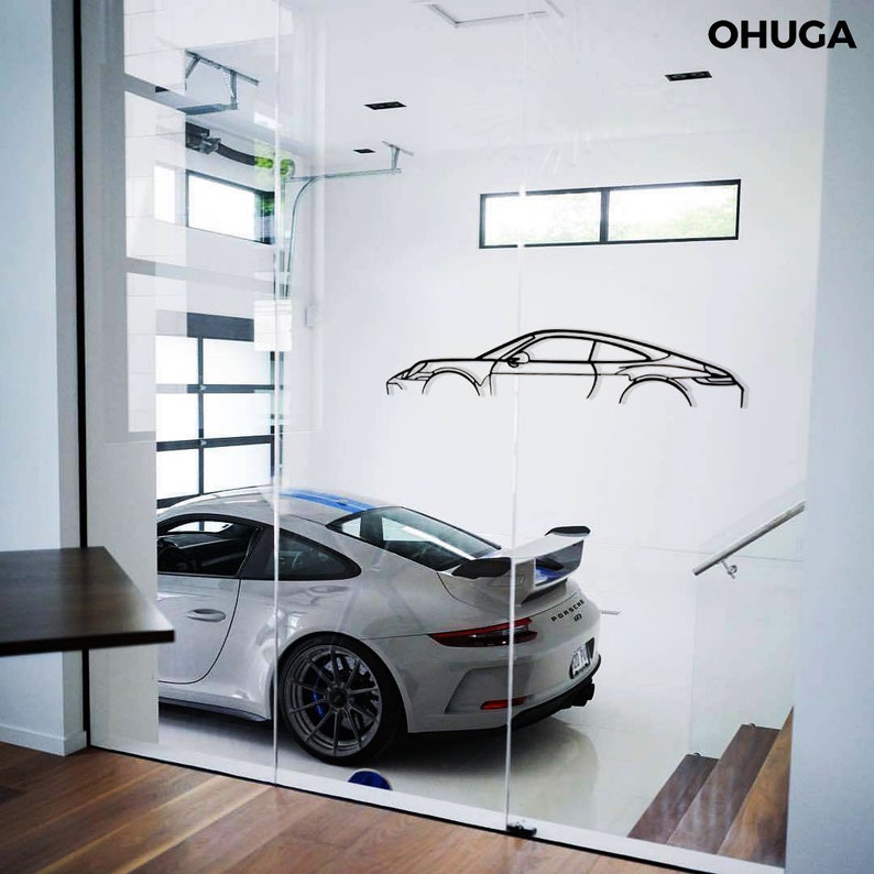 Minimalist Porsche Metal Car Wall Art for Modern Home Decor | Porsche Sports Car Metal Wall Art Decor, Metal Wall Art, Metal Wall Decor, Automotive(48×18)