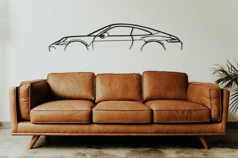 Minimalist Porsche Metal Car Wall Art for Modern Home Decor | Porsche Sports Car Metal Wall Art Decor, Metal Wall Art, Metal Wall Decor, Automotive(24×8)