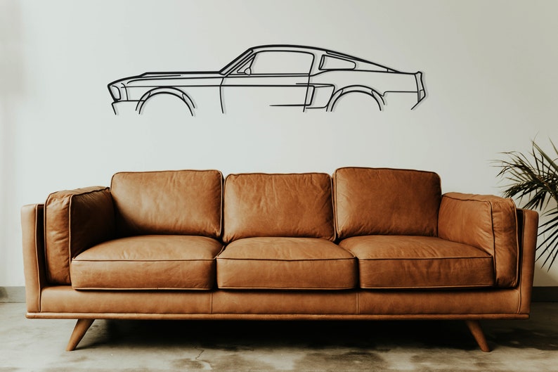 Classic Car Mustang 1967 Metal Wall Art for Stylish Living Room Decor | Mustang 1967 Metal Wall Art Decor, Metal Wall Art, Metal Wall Decor, Automotive (24×8)