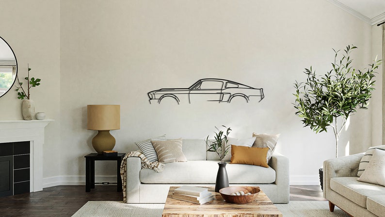 Classic Car Mustang 1967 Metal Wall Art for Stylish Living Room Decor | Mustang 1967 Metal Wall Art Decor, Metal Wall Art, Metal Wall Decor, Automotive (48×18)