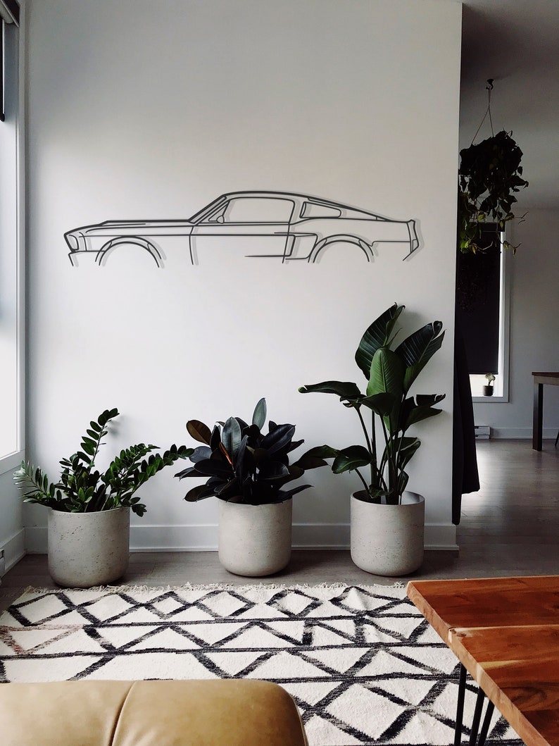 Classic Car Mustang 1967 Metal Wall Art for Stylish Living Room Decor | Mustang 1967 Metal Wall Art Decor, Metal Wall Art, Metal Wall Decor, Automotive (24×8)