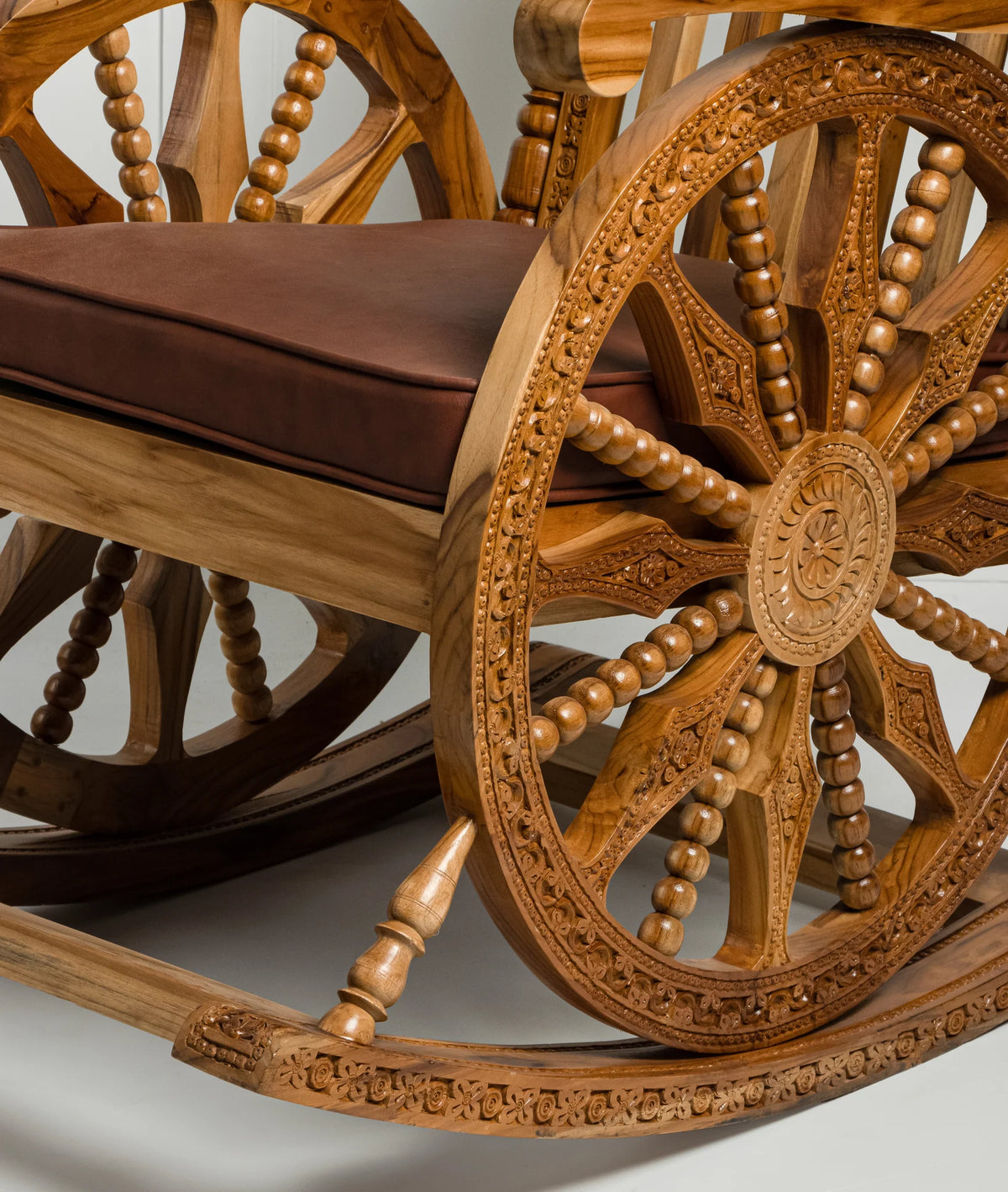 Expensive Rocking Chair Handcrafted Luxury Wooden Rocking Chair with Intricate Carvings & Prem ...