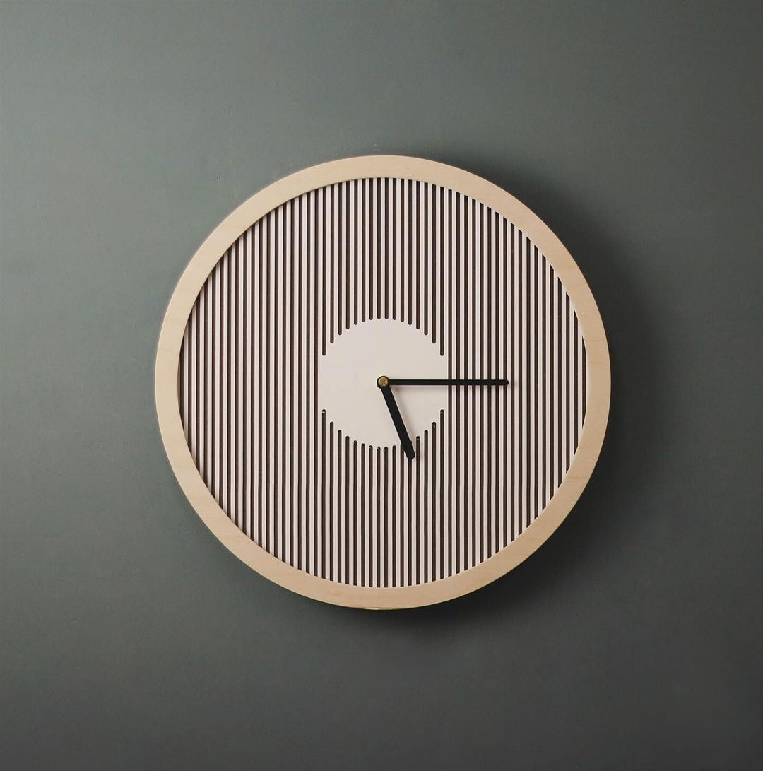 This Modern Minimalist Line Wall Clock is the Perfect Fusion of Art and Functionality for your Home or Office Decor