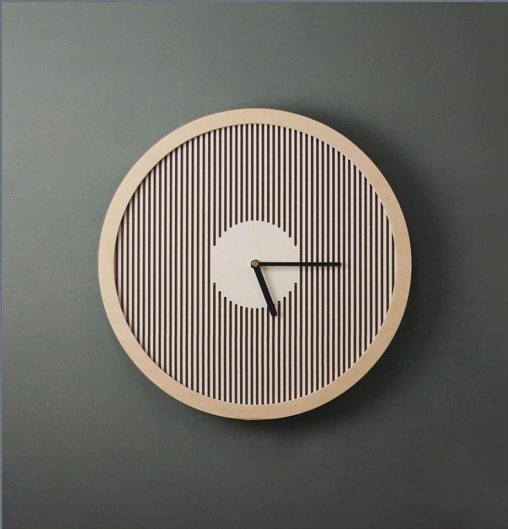 This Modern Minimalist Line Wall Clock is the Perfect Fusion of Art and Functionality for your Home or Office Decor