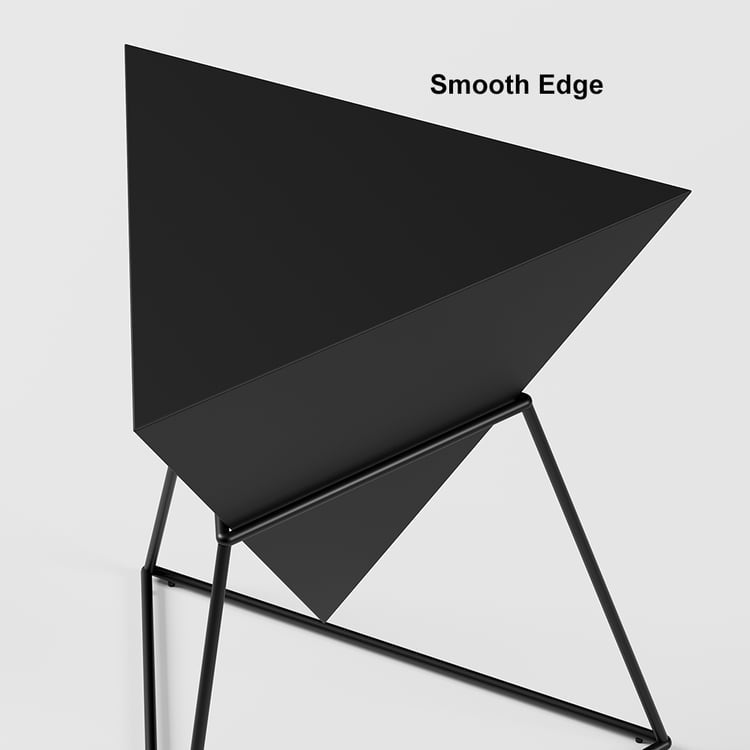 Modern Geometric Black Side Table – Minimalist Metal Accent Furniture