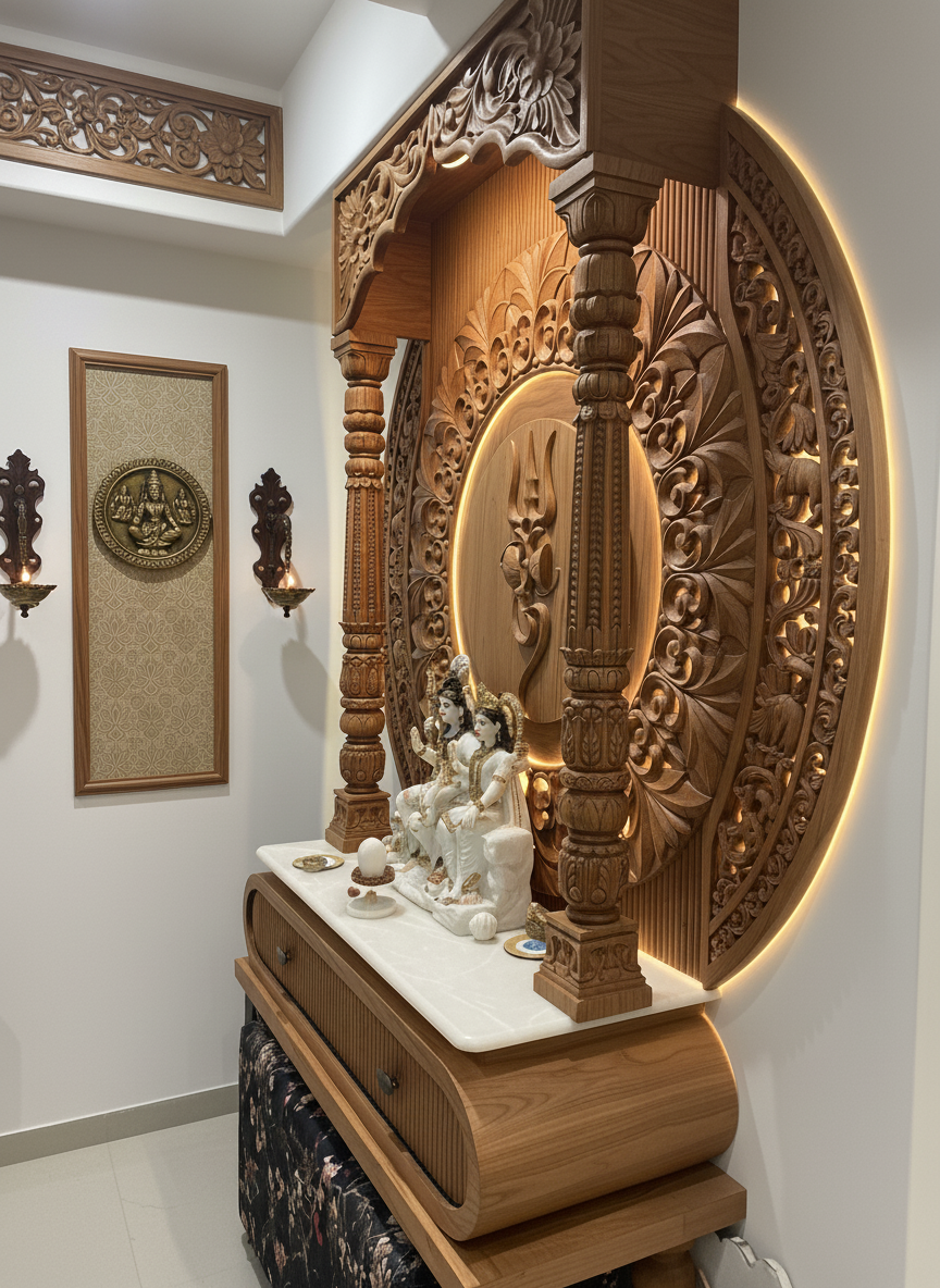 Modern Design Pooja Mandir Temple