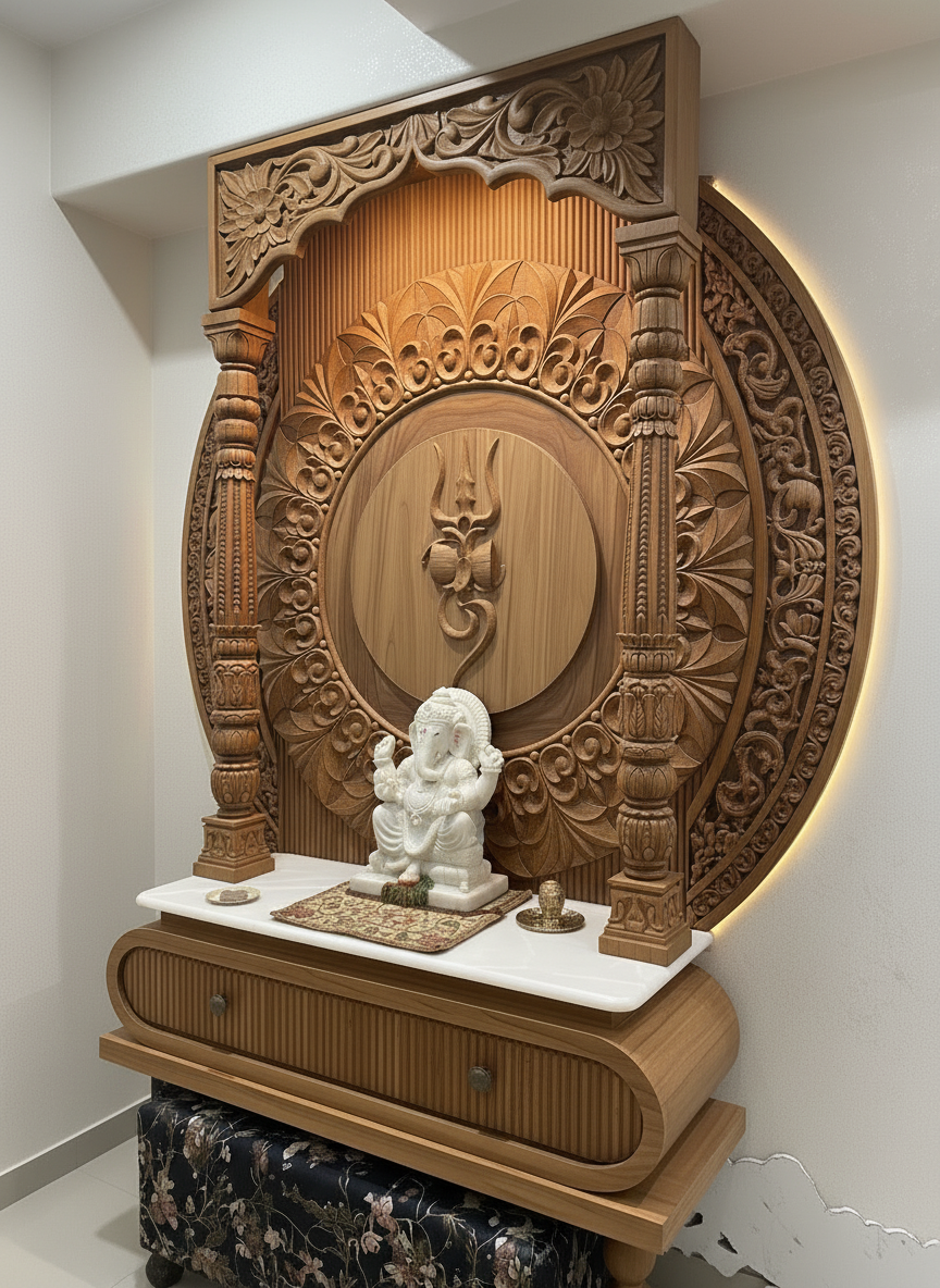 Modern Design Pooja Mandir Temple