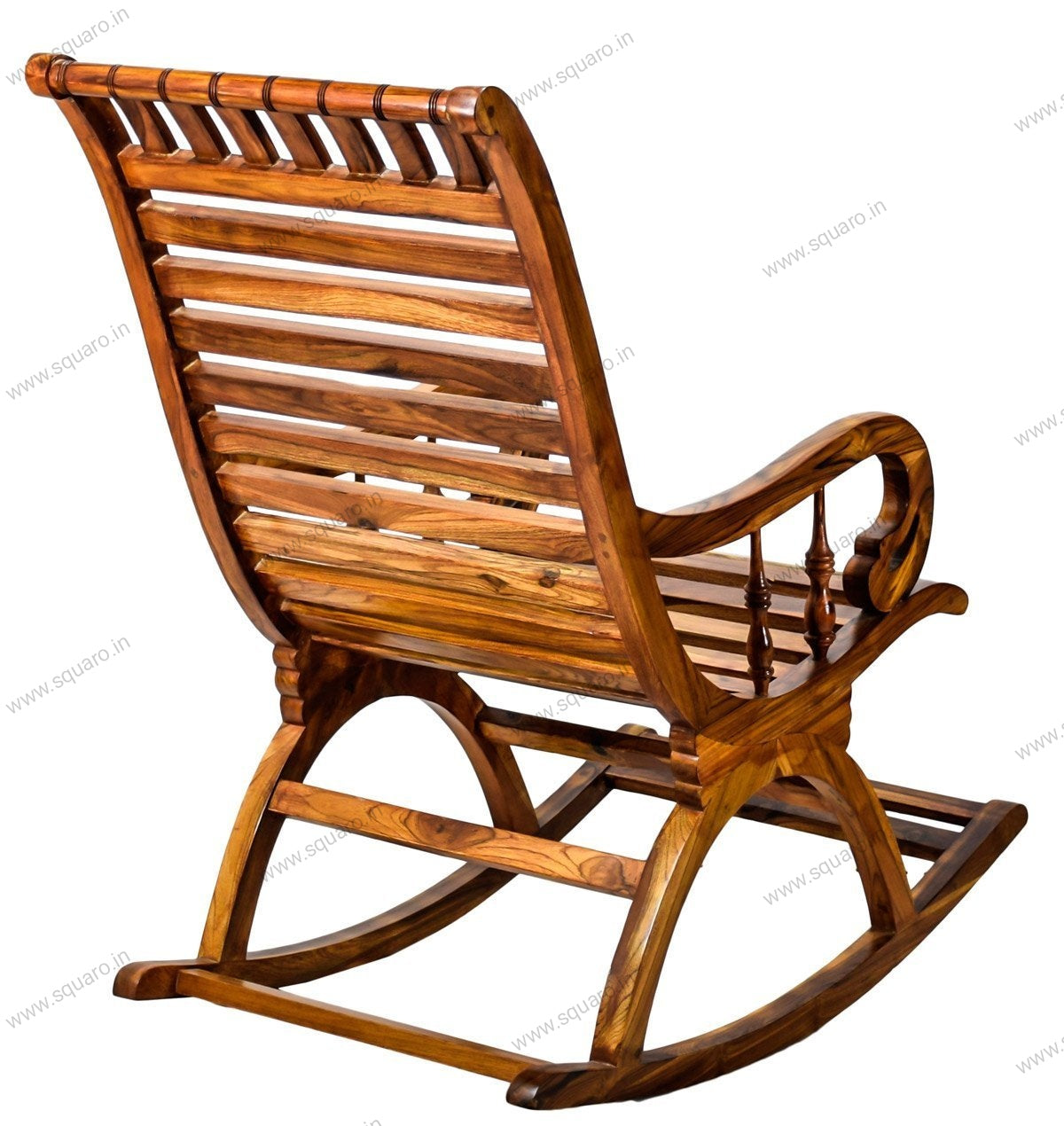 Sheesham Wooden Rocking Chair Wooden Rolling Chair | Wooden Easy Relax Chair
