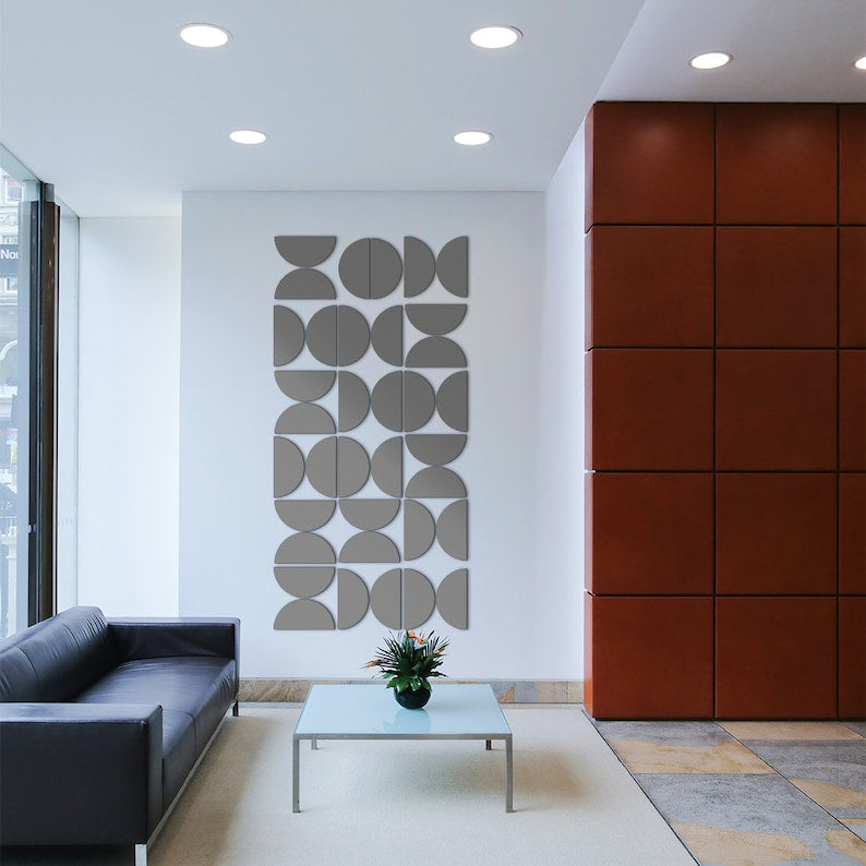 3D Half-Circles Wall Art For Home & Office Decor