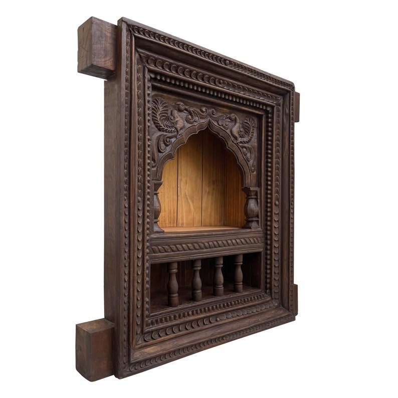 Handcrafted Wooden Jharokha | Traditional Wall Decor for Home