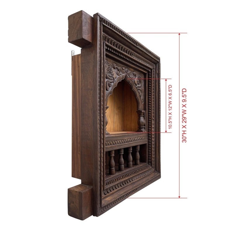 Handcrafted Wooden Jharokha | Traditional Wall Decor for Home