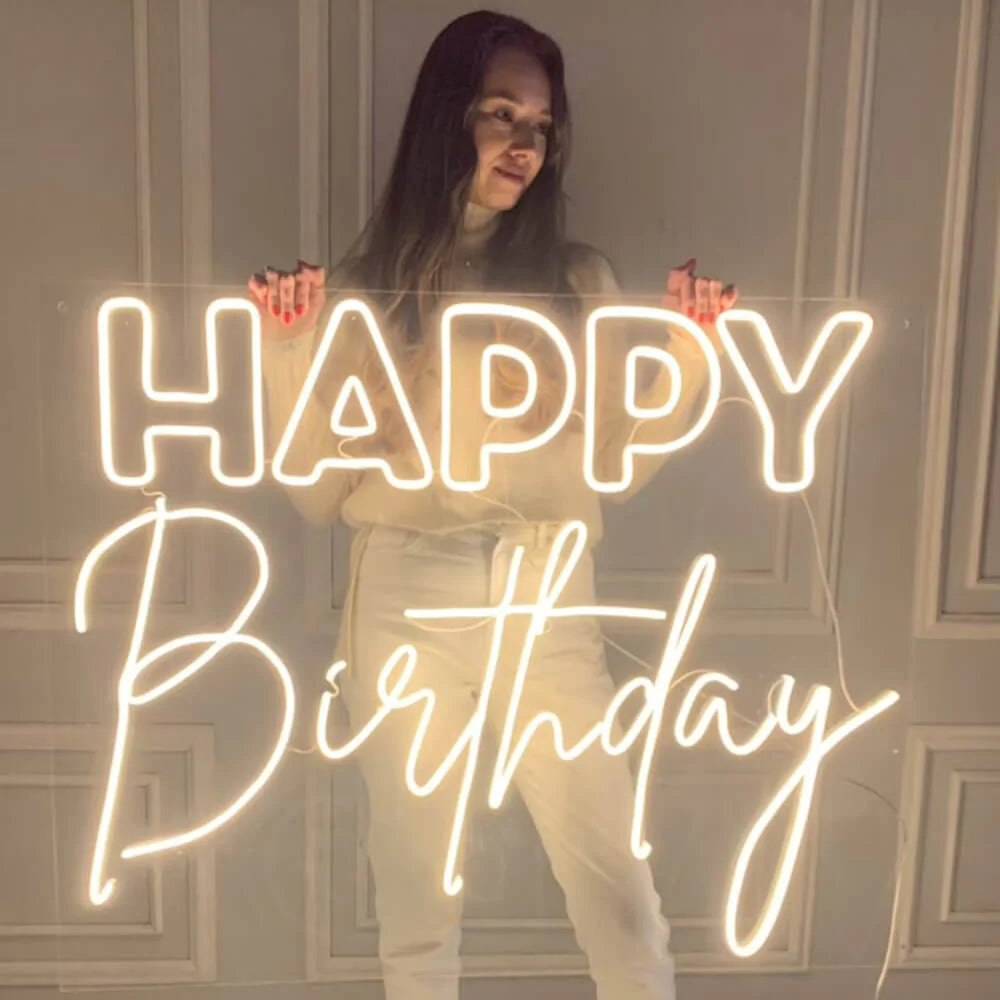 Happy Birthday Neon Sign Light
