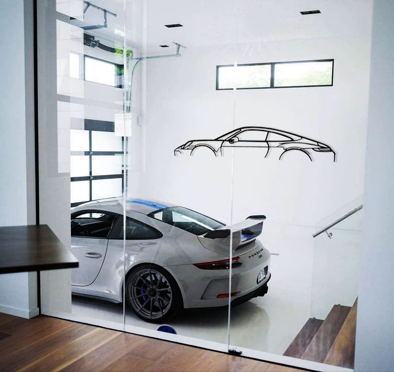 Minimalist Porsche Metal Car Wall Art for Modern Home Decor | Porsche Sports Car Metal Wall Art Decor, Metal Wall Art, Metal Wall Decor, Automotive(24×8)