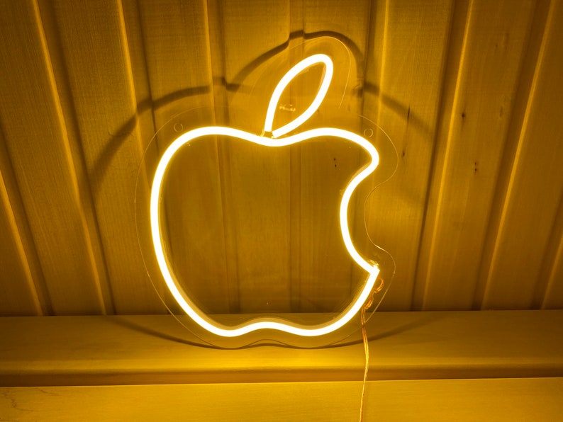 Apple Led Sign Apple Logo LED Mini Neon Sign Wall Art Decor – squaro™