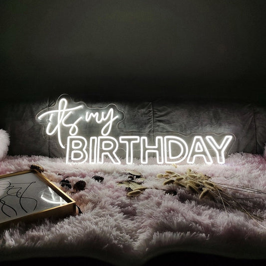 It's My Birthday Neon Sign light
