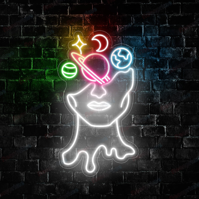 GALAXY BRAIN Neon Sign Light Wall Art Decor
