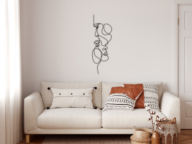 Abstract Couple Line Art Metal Wall Décor – Modern Minimalist Home Decoration | Metal Wall Art Decor, Love Line Art ,Home Decoration, Metal Wall Art, Minimalist Art, Line Art Decor