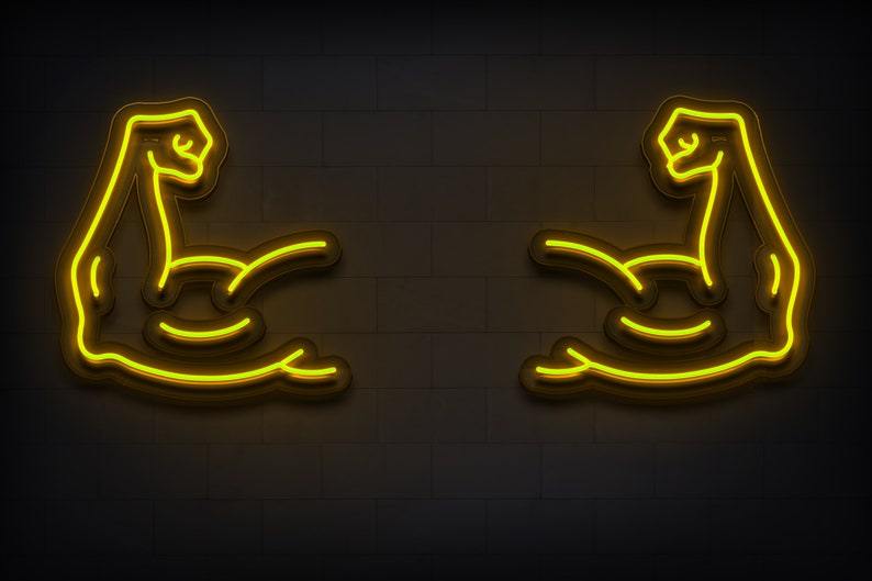 Muscle Building Sign Muscle Neon Sign for Gym With Name, Wall Sign, Neon Lights – squaro