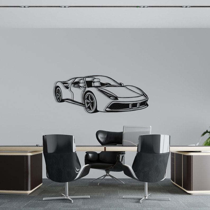 Luxury Ferrari Sports Car Metal Wall Art – Modern Automotive Home Decor | Ferrari Sports Car Metal Wall Art Decor, Metal Wall Art, Metal Wall Decor, Automotive(48×20)