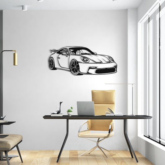 Modern Porsche Metal Sports Car Wall Art – Sleek Decor for Office, Garage, or Living Room | Porsche Sports Car Metal Wall Art Decor, Metal Wall Art, Metal Wall Decor, Automotive(24×10)